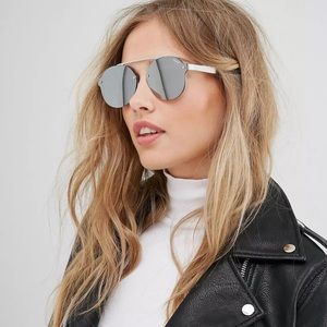 Quay Australia camden heights round sunglasses in silver